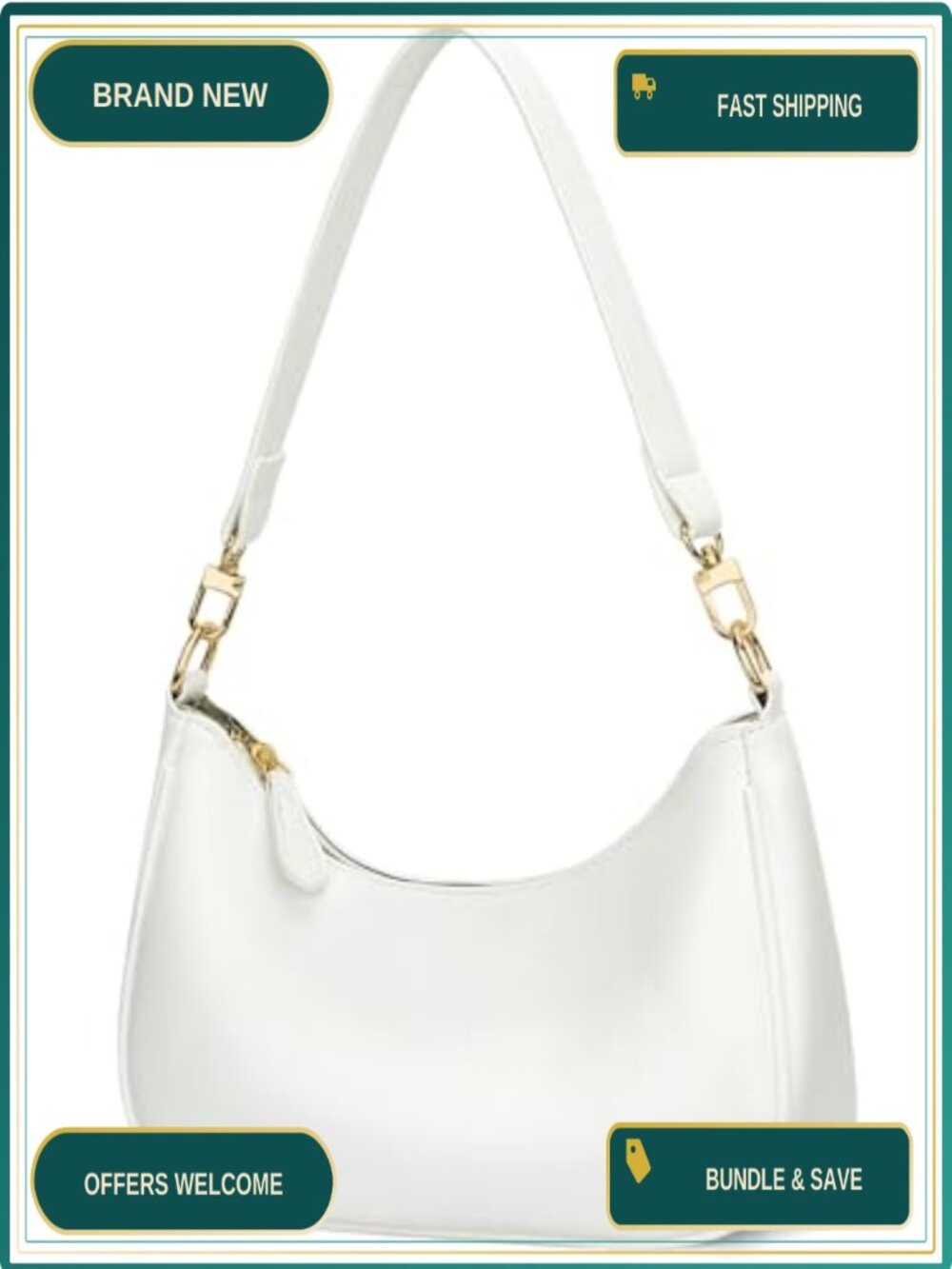 Hobo Shoulder Bag PU Leather Women's Handbag with Chain Strap